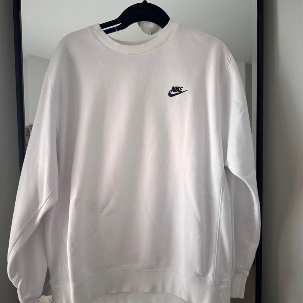Nike Men's Classic White Crewneck Sweater